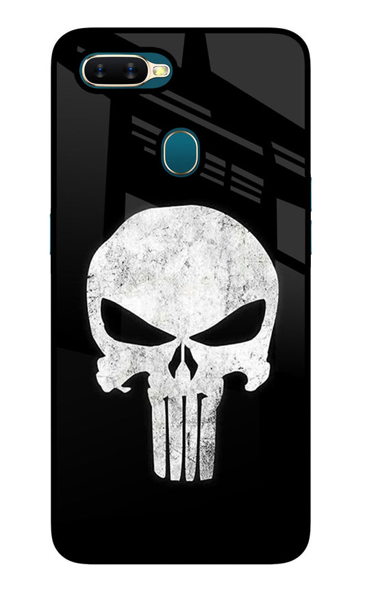 Punisher Skull Oppo A7/A5s/A12 Glass Case