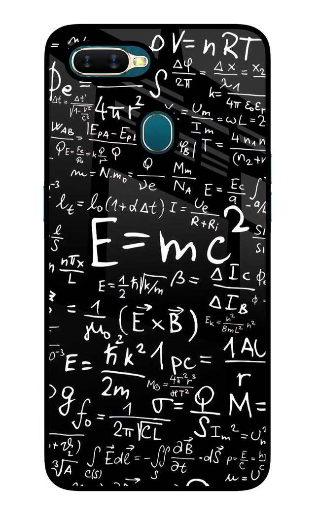 Physics Formula Oppo A7/A5s/A12 Glass Case Back Cover by Casekaro