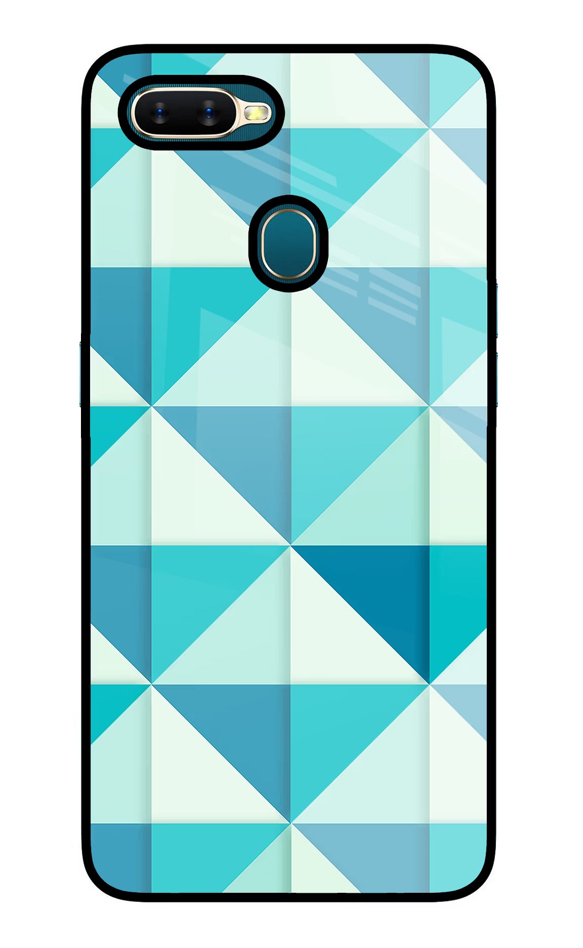 Abstract Oppo A7/A5s/A12 Glass Case Back Cover by Casekaro