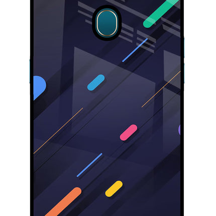 Abstract Design Oppo A7/A5s/A12 Glass Case Back Cover by Casekaro