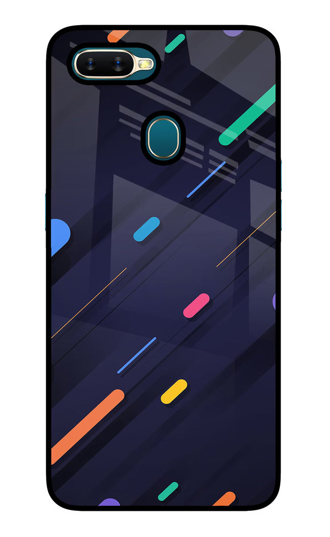 Abstract Design Oppo A7/A5s/A12 Glass Case Back Cover by Casekaro