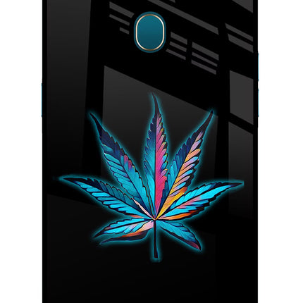 Weed Oppo A7/A5s/A12 Glass Case Back Cover by Casekaro