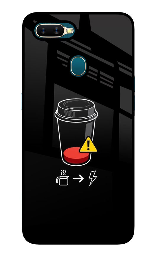 Coffee Oppo A7/A5s/A12 Glass Case