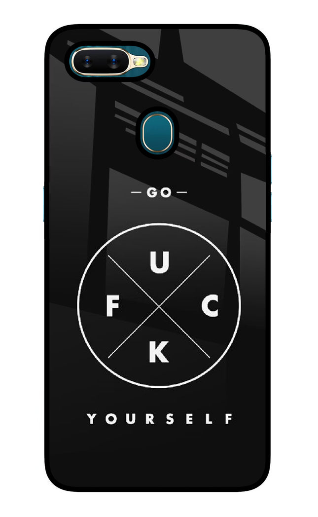 Go Fuck Yourself Oppo A7/A5s/A12 Glass Case Back Cover by Casekaro