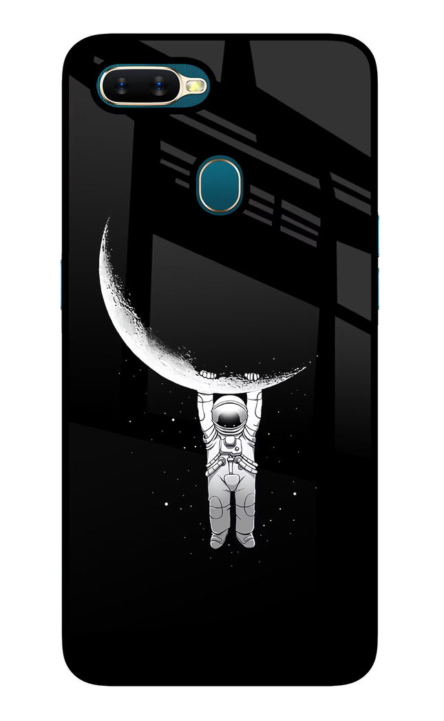 Moon Space Oppo A7/A5s/A12 Glass Case Back Cover by Casekaro