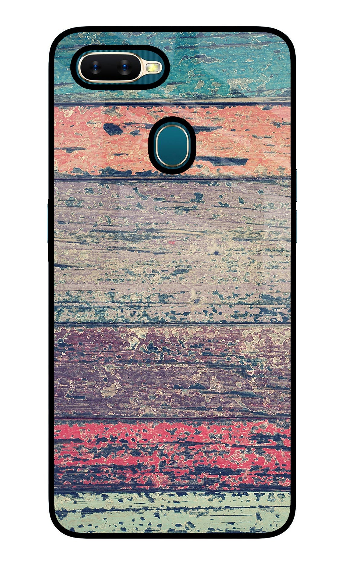 Colourful Wall Oppo A7/A5s/A12 Glass Case