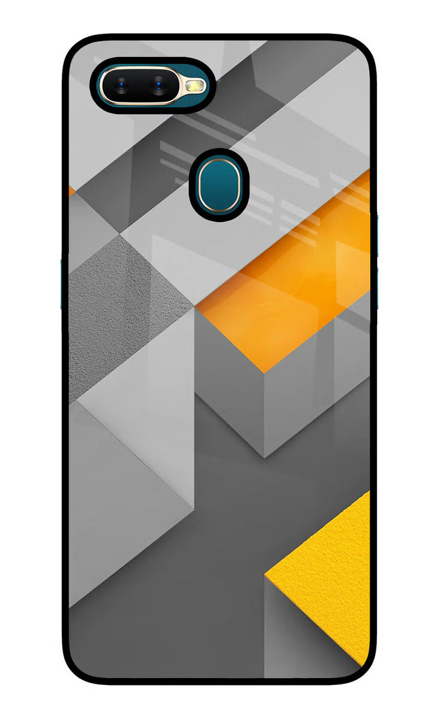 Abstract Oppo A7/A5s/A12 Glass Case Back Cover by Casekaro