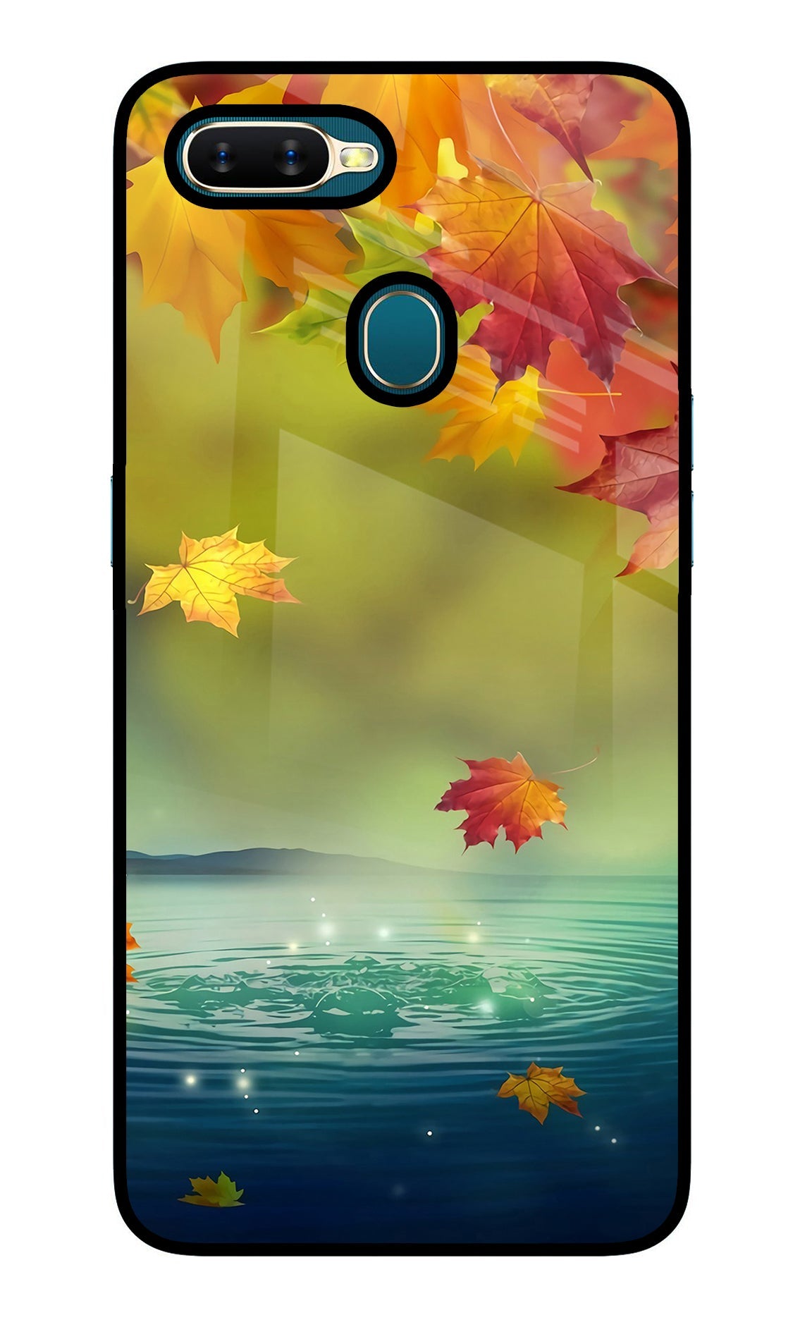 Flowers Oppo A7/A5s/A12 Glass Case