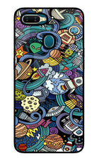Space Abstract Oppo A7/A5s/A12 Glass Case