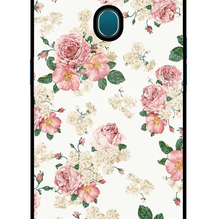 Flowers Oppo A7/A5s/A12 Glass Case Back Cover by Casekaro
