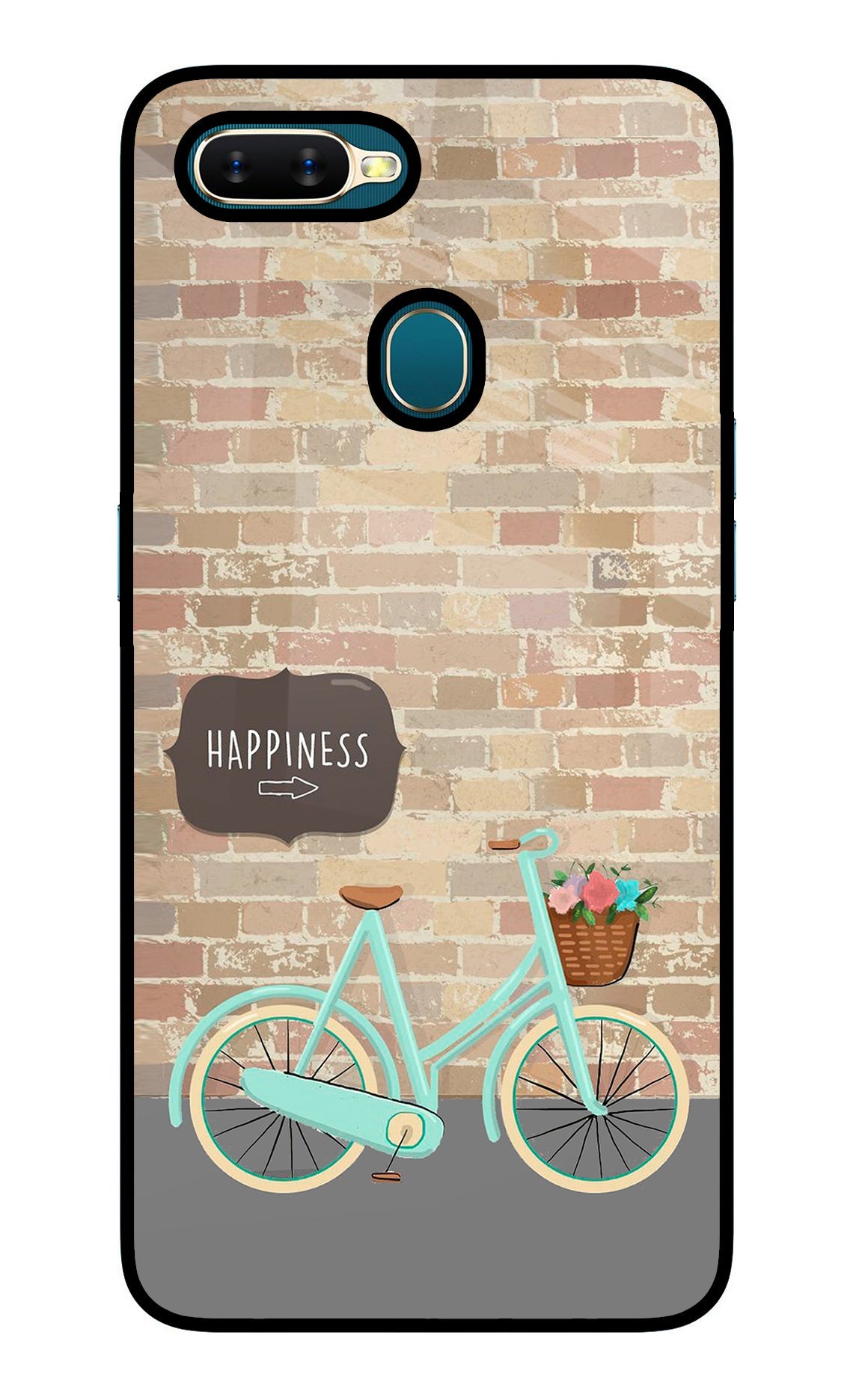 Happiness Artwork Oppo A7/A5s/A12 Glass Case