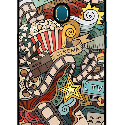 Cinema Abstract Oppo A7/A5s/A12 Glass Case Back Cover by Casekaro