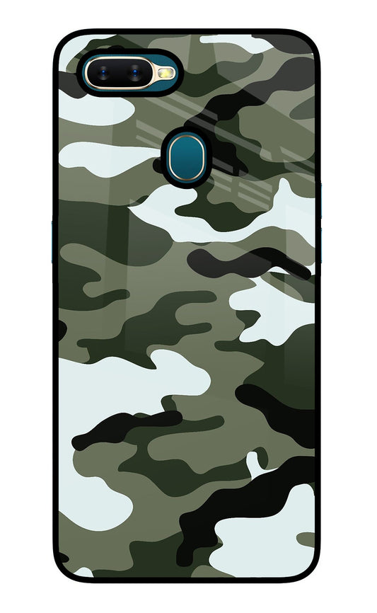 Camouflage Oppo A7/A5s/A12 Glass Case