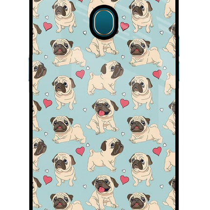 Pug Dog Oppo A7/A5s/A12 Glass Case