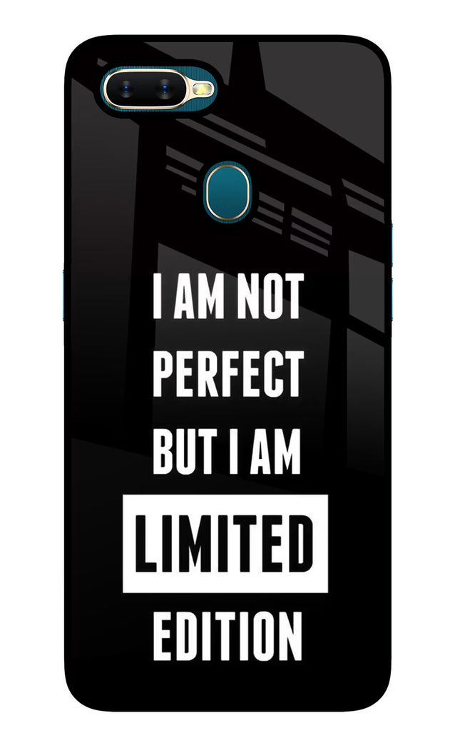 I Am Not Perfect But I Am Limited Edition Oppo A7/A5s/A12 Glass Case Back Cover by Casekaro