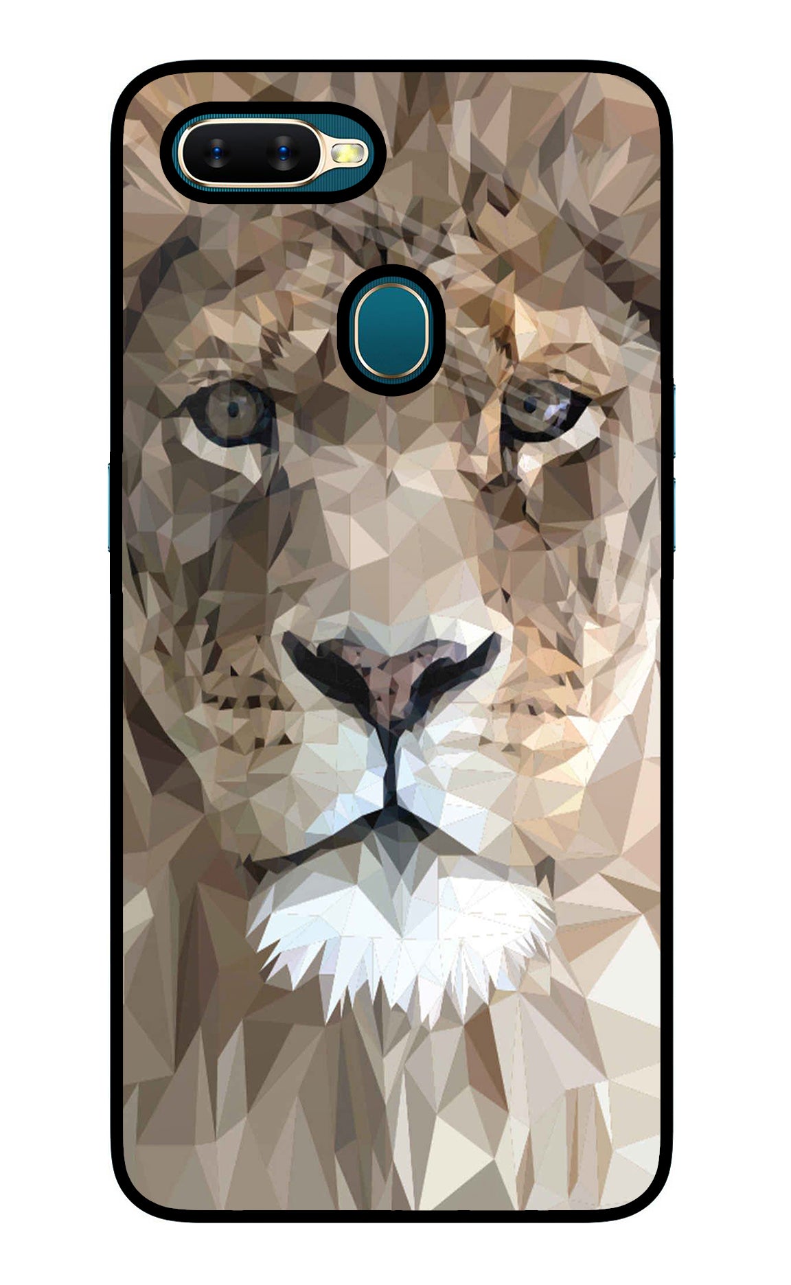 Lion Art Oppo A7/A5s/A12 Glass Case