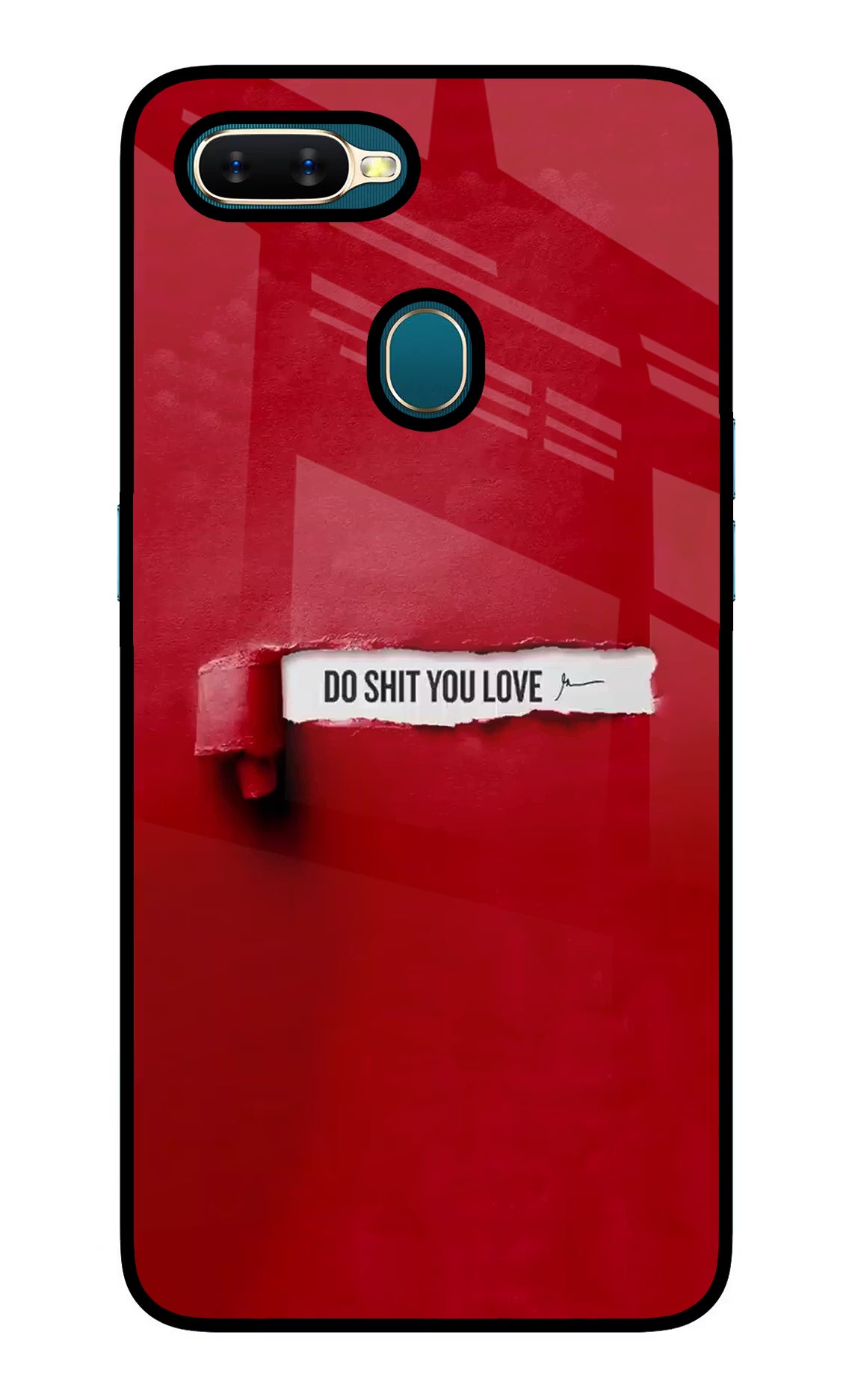 Do Shit You Love Oppo A7/A5s/A12 Glass Case Back Cover by Casekaro