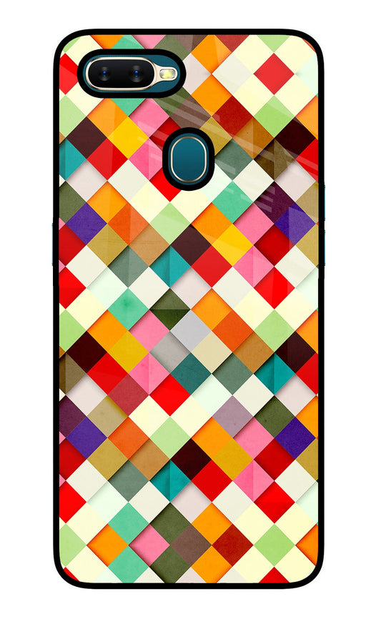 Geometric Abstract Colorful Oppo A7/A5s/A12 Glass Case