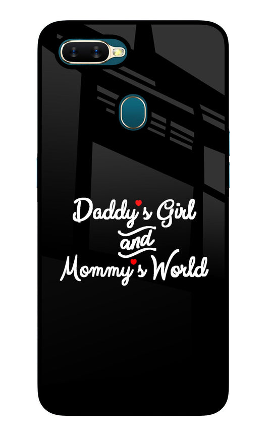 Daddy's Girl and Mommy's World Oppo A7/A5s/A12 Glass Case