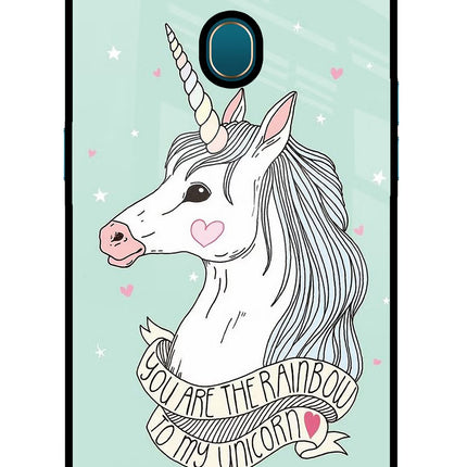 Unicorn Wallpaper Oppo A7/A5s/A12 Glass Case Back Cover by Casekaro