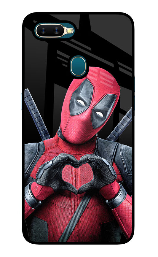 Deadpool Oppo A7/A5s/A12 Glass Case