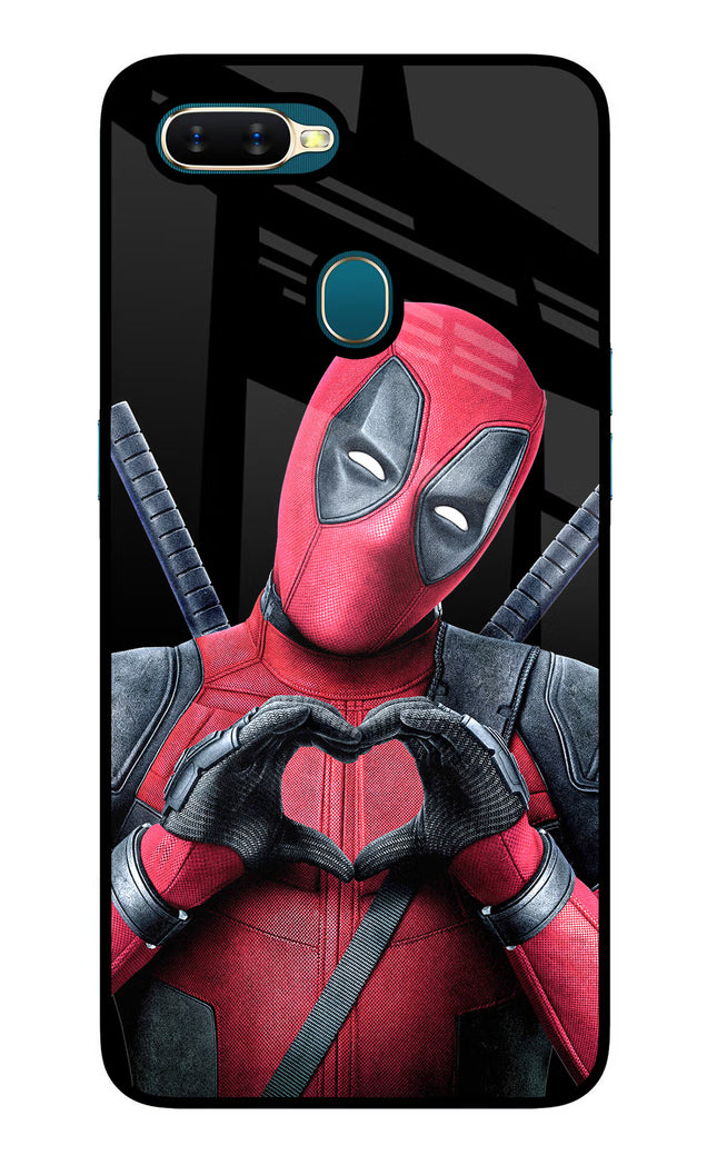Deadpool Oppo A7/A5s/A12 Glass Case Back Cover by Casekaro