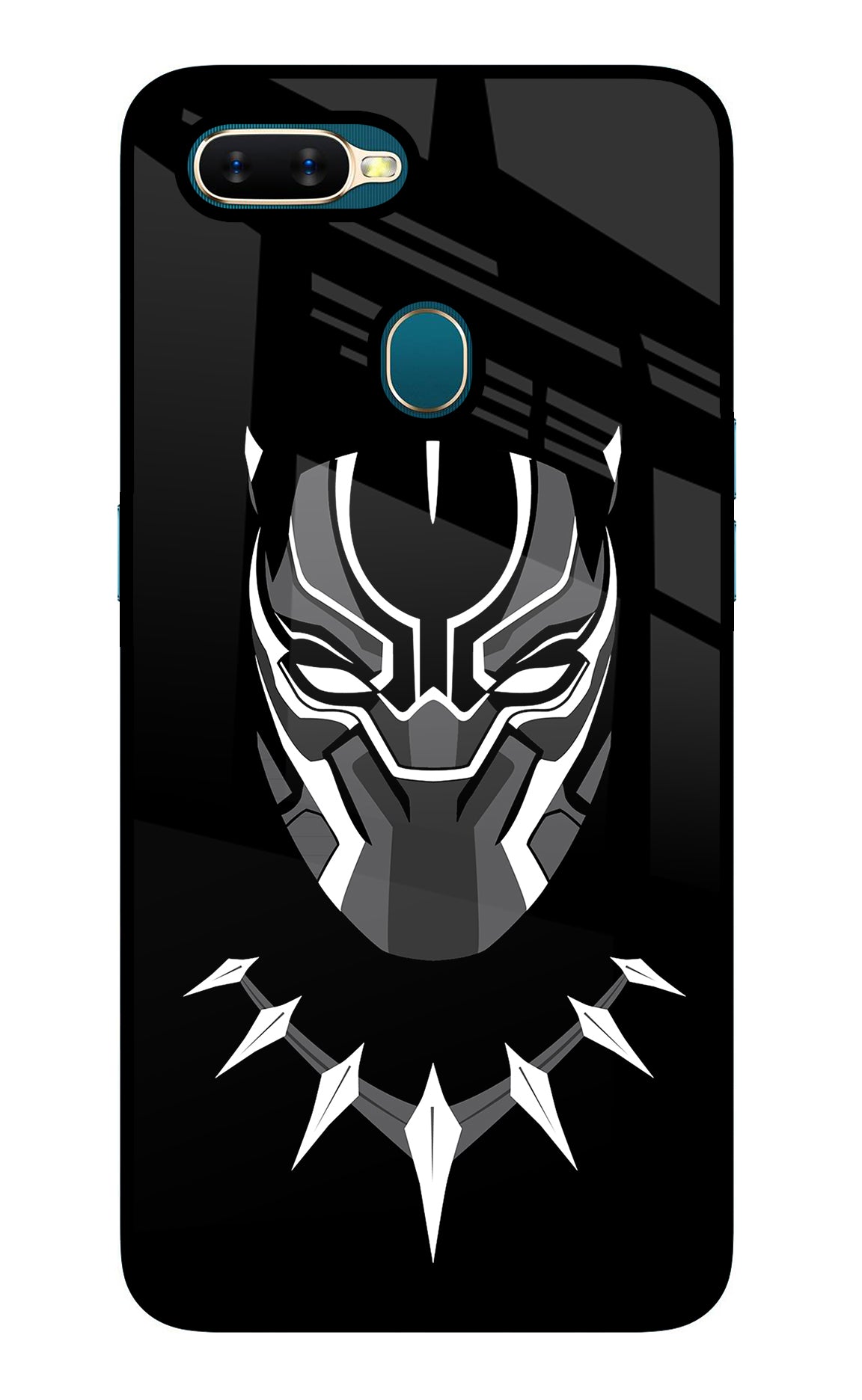 Black Panther Oppo A7/A5s/A12 Glass Case