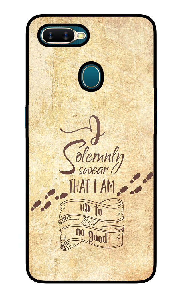 I Solemnly swear that i up to no good Oppo A7/A5s/A12 Glass Case Back Cover by Casekaro