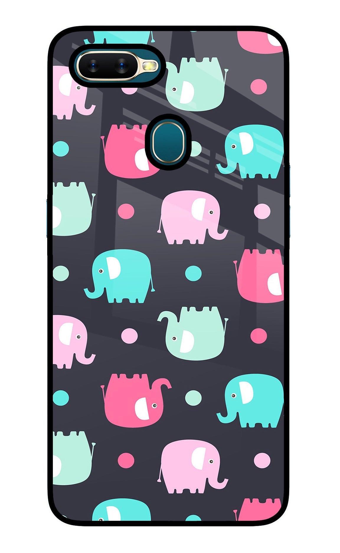 Elephants Oppo A7/A5s/A12 Back Cover