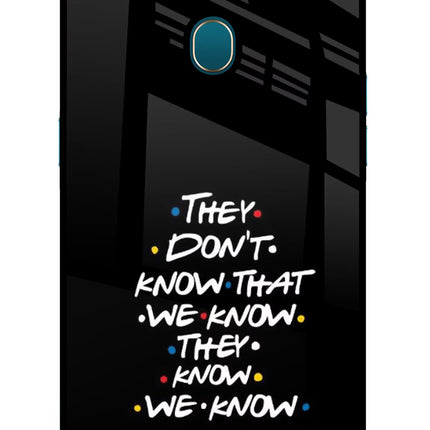 FRIENDS Dialogue Oppo A7/A5s/A12 Glass Case Back Cover by Casekaro