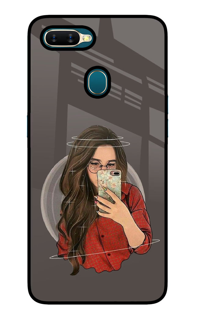 Selfie Queen Oppo A7/A5s/A12 Glass Case Back Cover by Casekaro