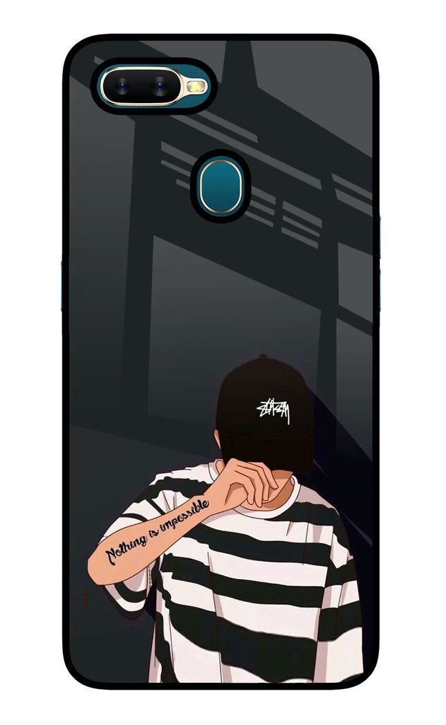 Aesthetic Boy Oppo A7/A5s/A12 Glass Case Back Cover by Casekaro