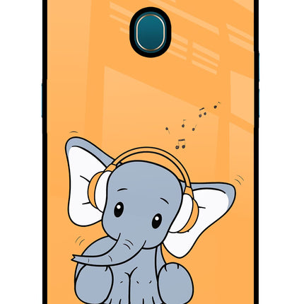 High On Music Oppo A7/A5s/A12 Glass Case Back Cover by Casekaro