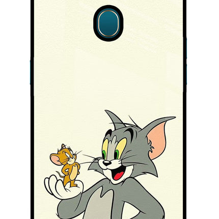 Tom & Jerry Oppo A7/A5s/A12 Glass Case Back Cover by Casekaro