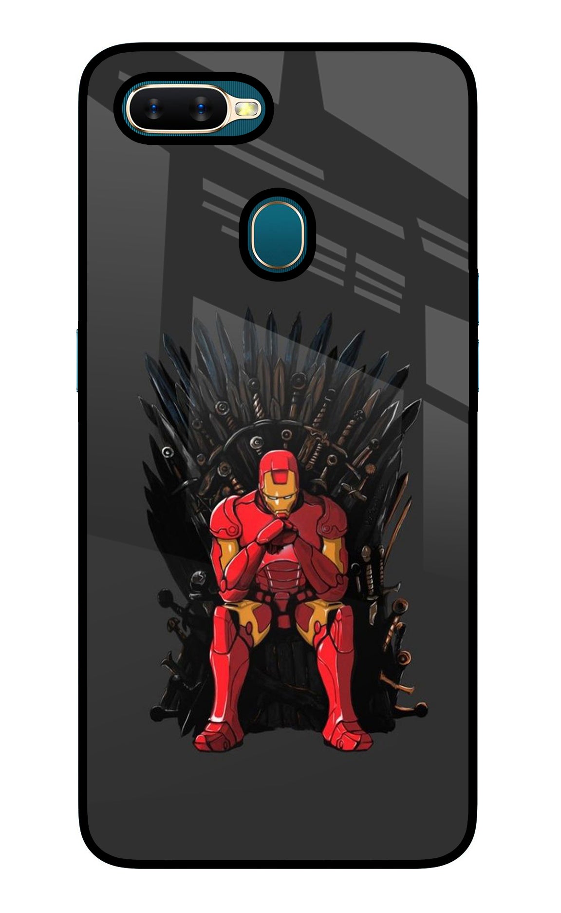 Ironman Throne Oppo A7/A5s/A12 Glass Case