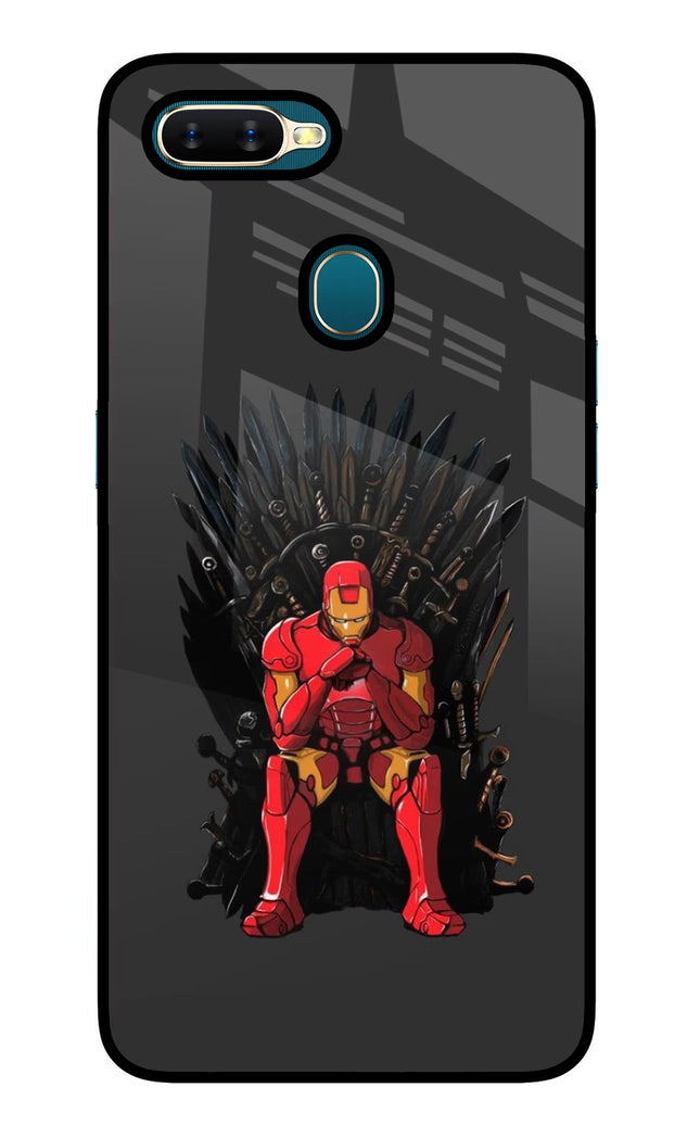 Ironman Throne Oppo A7/A5s/A12 Glass Case Back Cover by Casekaro