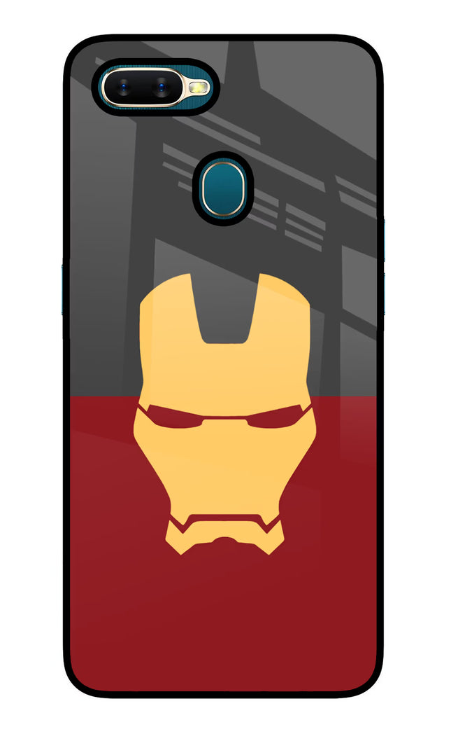 Ironman Oppo A7/A5s/A12 Glass Case Back Cover by Casekaro