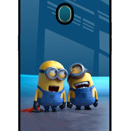 Minion Laughing Oppo A7/A5s/A12 Glass Case Back Cover by Casekaro