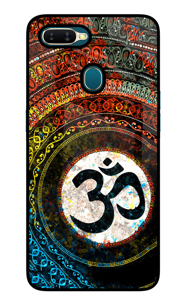 Om Cultural Oppo A7/A5s/A12 Glass Case Back Cover by Casekaro