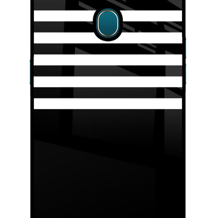 Black and White Print Oppo A7/A5s/A12 Glass Case Back Cover by Casekaro
