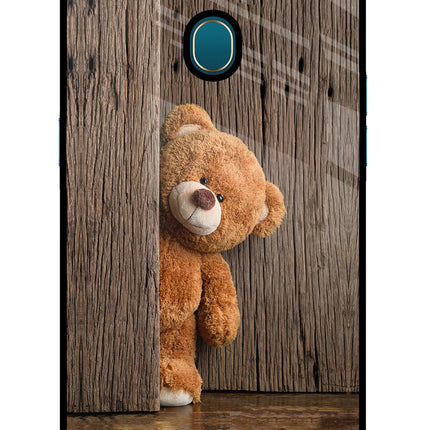 Teddy Wooden Oppo A7/A5s/A12 Glass Case Back Cover by Casekaro