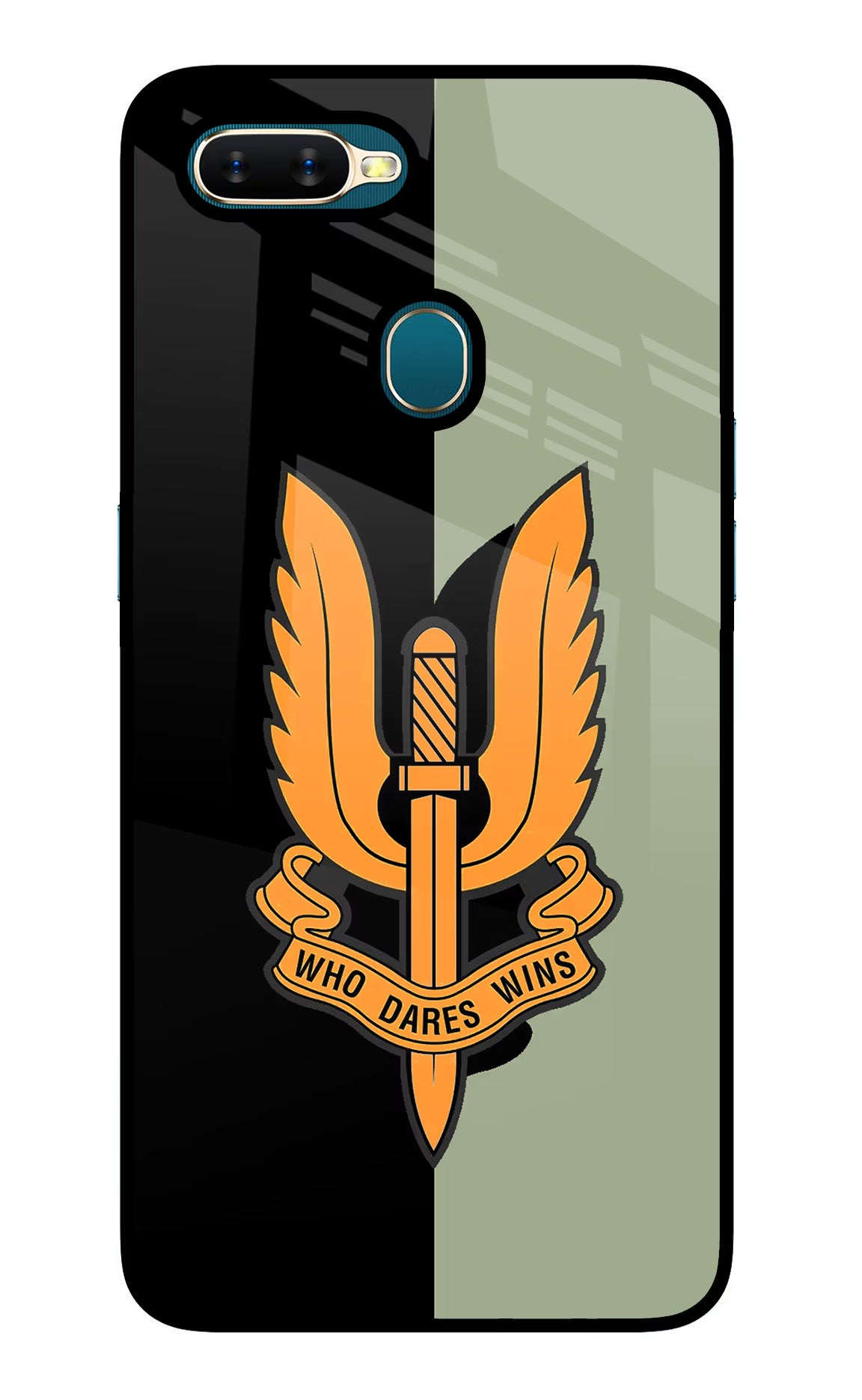 Balidan Logo Oppo A7/A5s/A12 Glass Case Back Cover by Casekaro