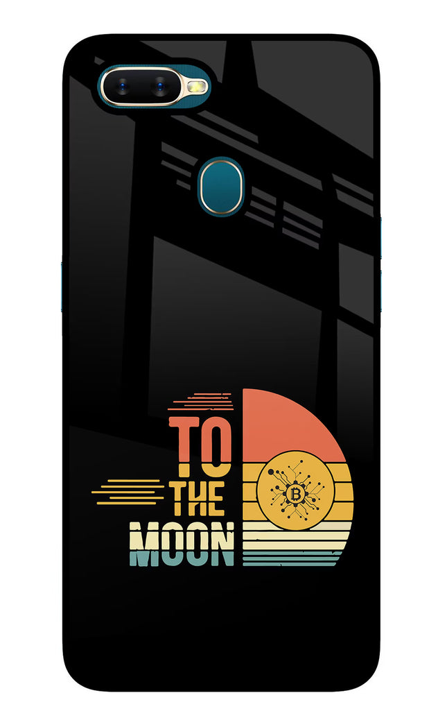 To the Moon Oppo A7/A5s/A12 Glass Case Back Cover by Casekaro