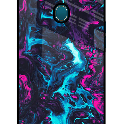 Abstract Oppo A7/A5s/A12 Glass Case Back Cover by Casekaro