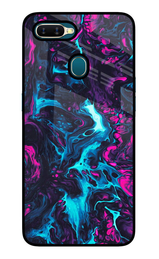 Abstract Oppo A7/A5s/A12 Glass Case Back Cover by Casekaro