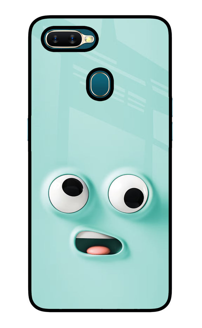Funny Cartoon Oppo A7/A5s/A12 Glass Case Back Cover by Casekaro