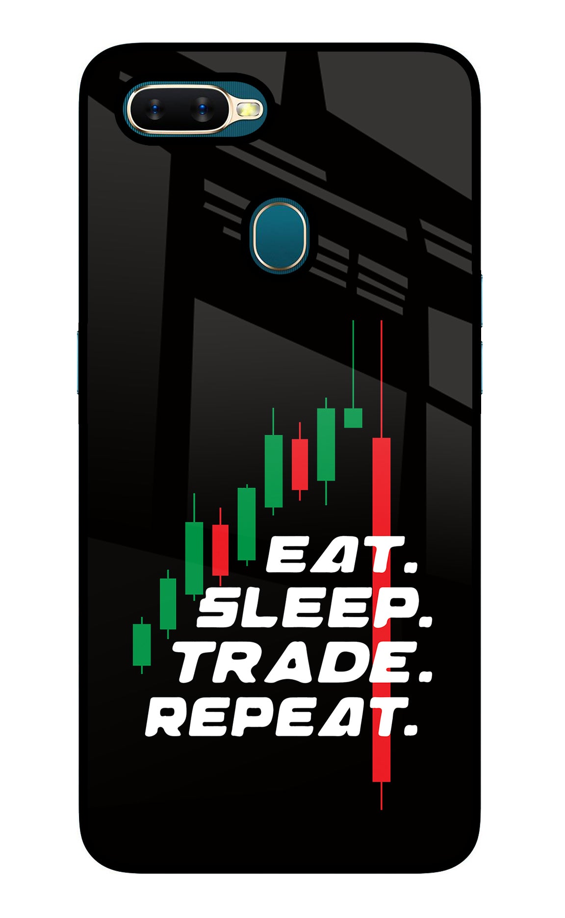 Eat Sleep Trade Repeat Oppo A7/A5s/A12 Back Cover