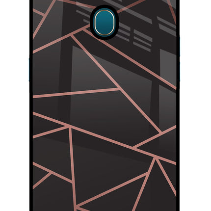 Geometric Pattern Oppo A7/A5s/A12 Glass Case Back Cover by Casekaro