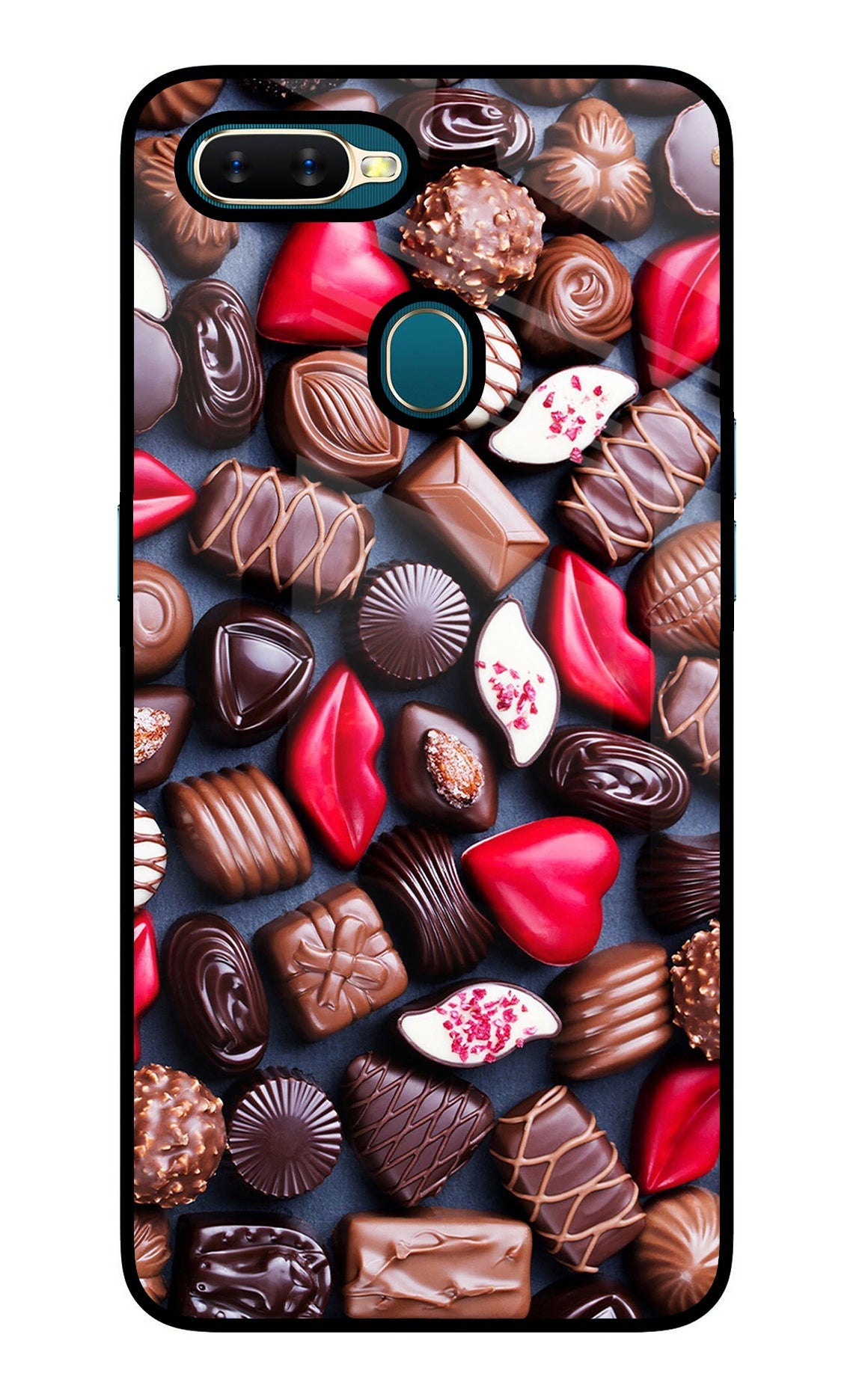 Chocolates Oppo A7/A5s/A12 Glass Case