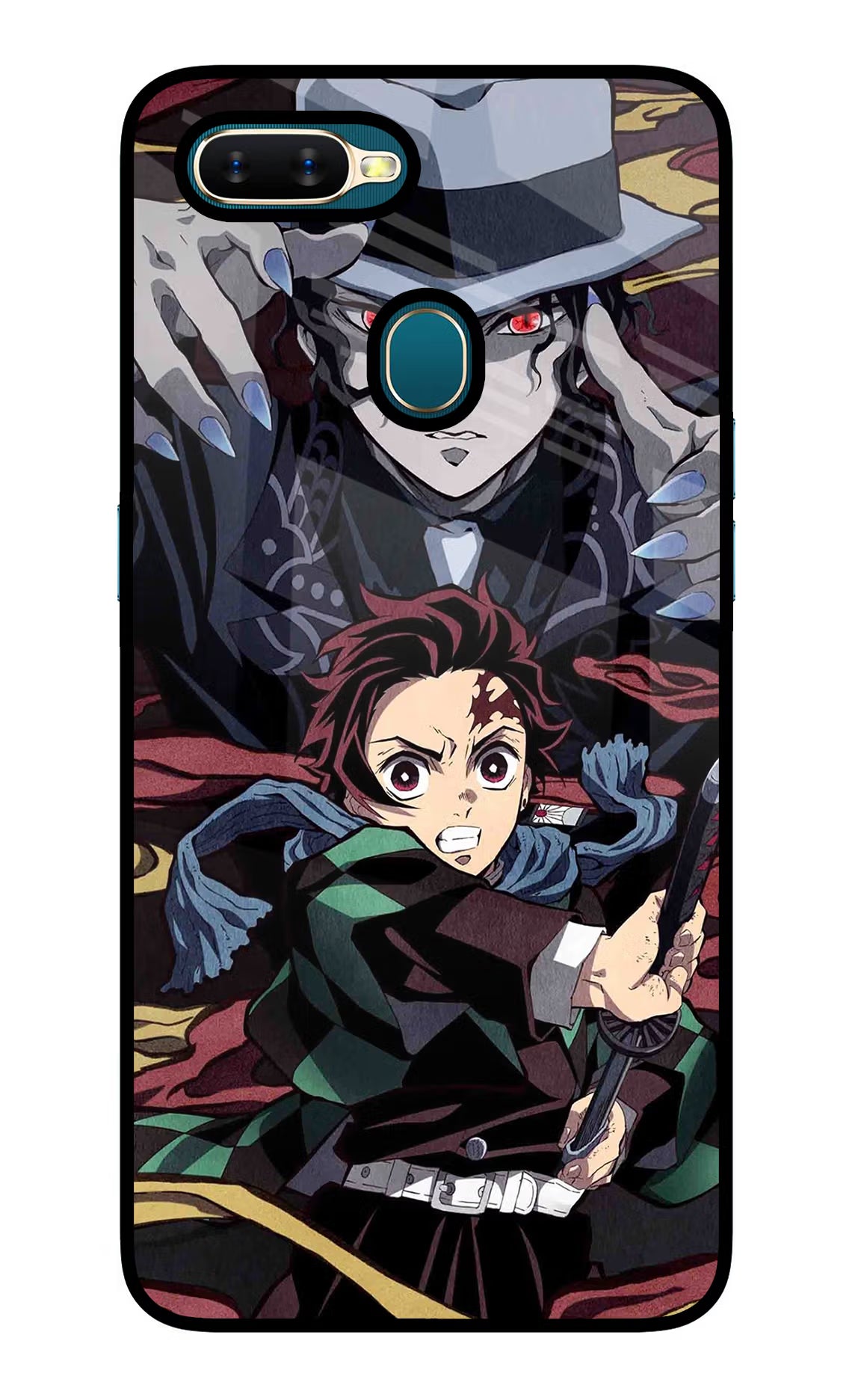 Demon Slayer Oppo A7/A5s/A12 Glass Case Back Cover by Casekaro